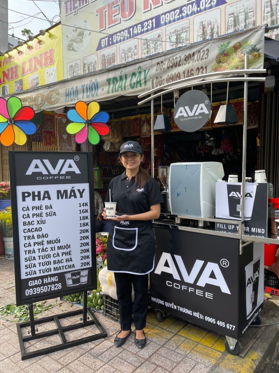 xe cà phê pha máy AVA